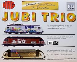 HAG 078 ~ AC SBB 150 YRS JUBI-TRIO ELECTRIC LOCOMOTIVES SET 1998